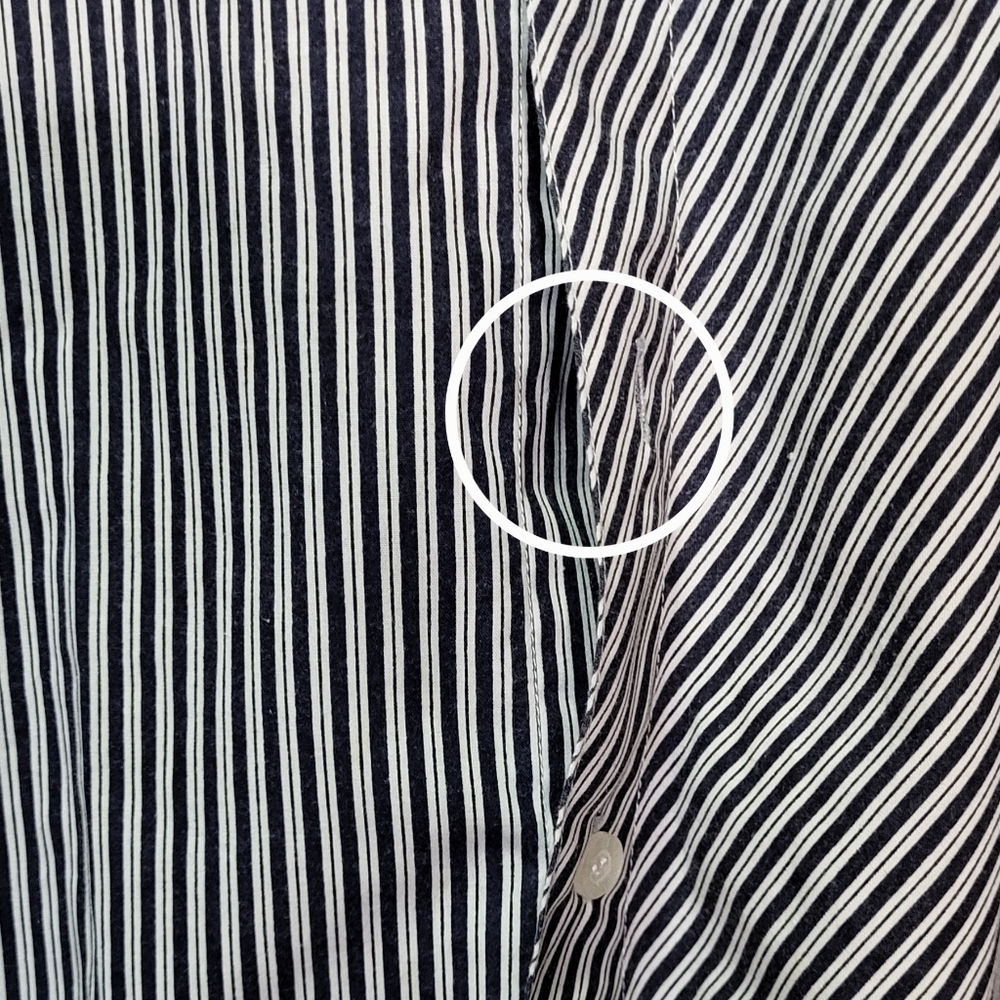 Dazinee Men's Black Striped Short Sleeve Button Down Shirt Size Large - Picture 3 of 6